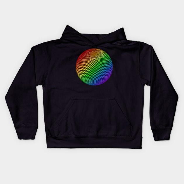 Circled Optical Illusion - #8 Kids Hoodie by DaveDanchuk